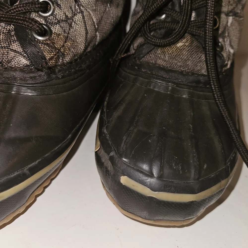 Game Winner Boys Hunting Boots Black Brown Camo Thrm Lace Up Youth 11